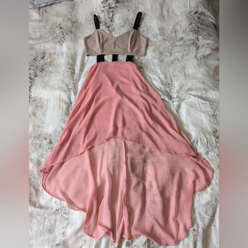 Solemio Panelled high-low dress size small